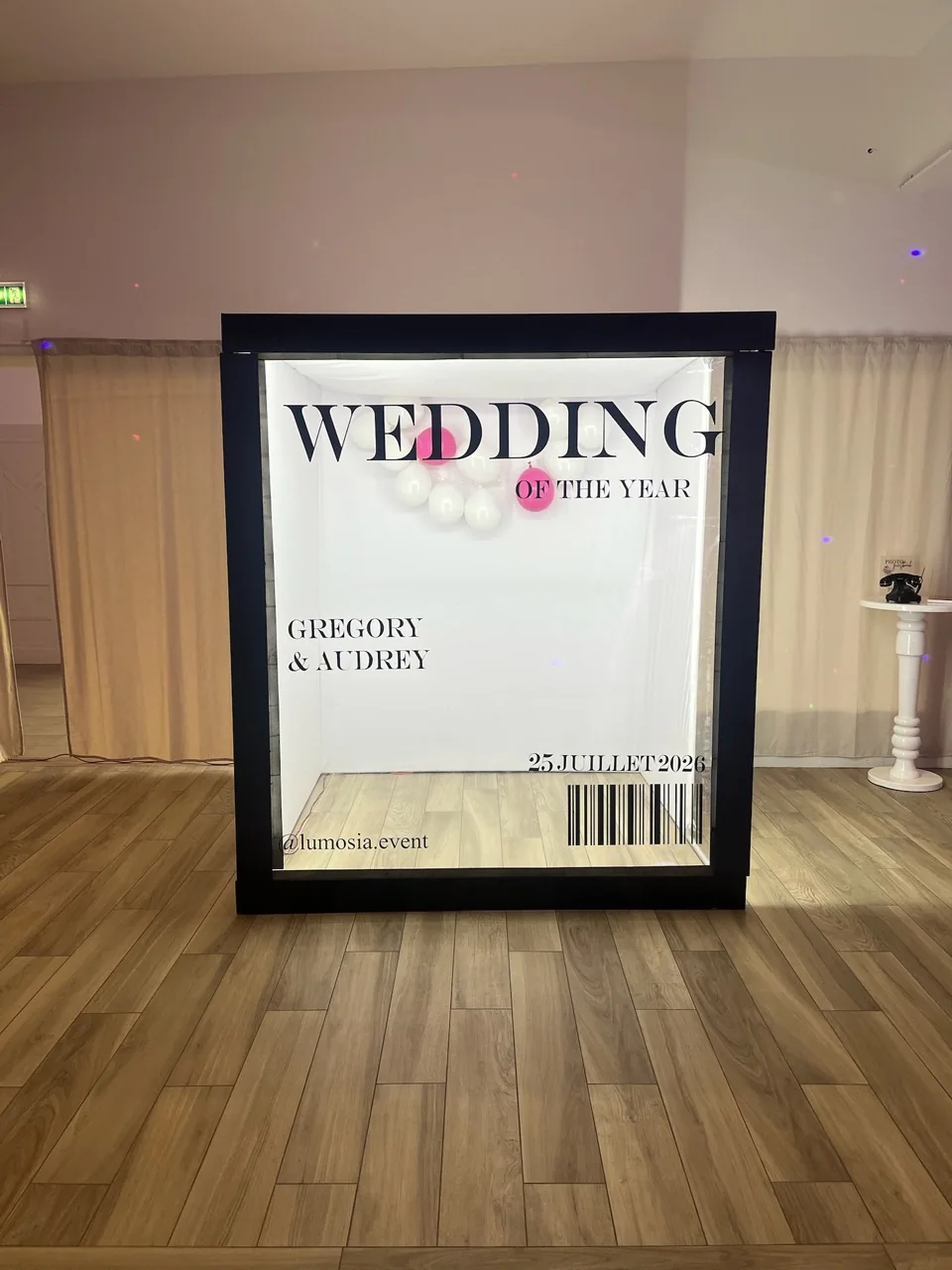 Magazine Box lumineux prêt avant l’arrivée des invités